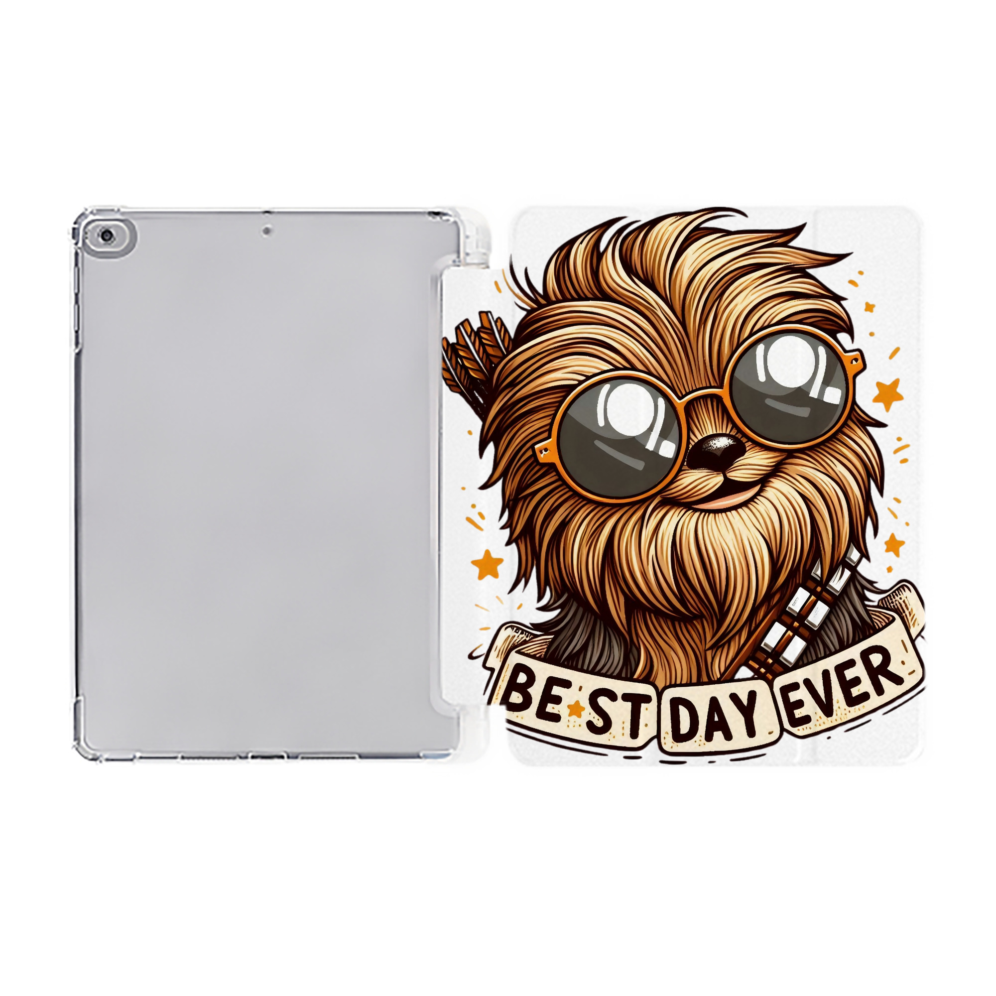 （画像用） スター・ウォーズ Star Wars IPad ケース ペン収納付き 三つ折りスタンド PUレザー×シリコン 対応機種9.5/10.5/10.9インチ